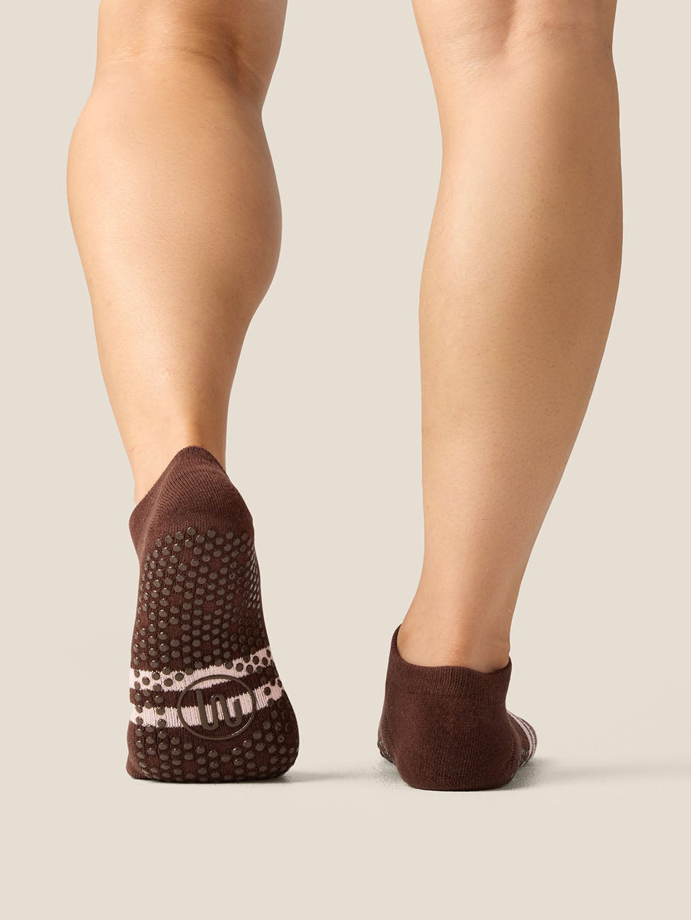 MoveActive Stripe Espresso Low Rise Grip Socks