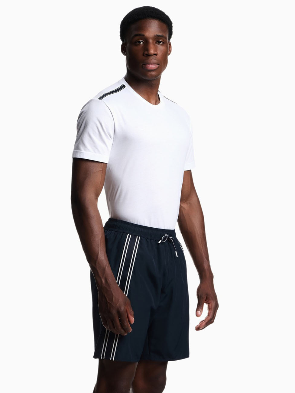 Emporio Armani Embroidered Logo Beach Shorts