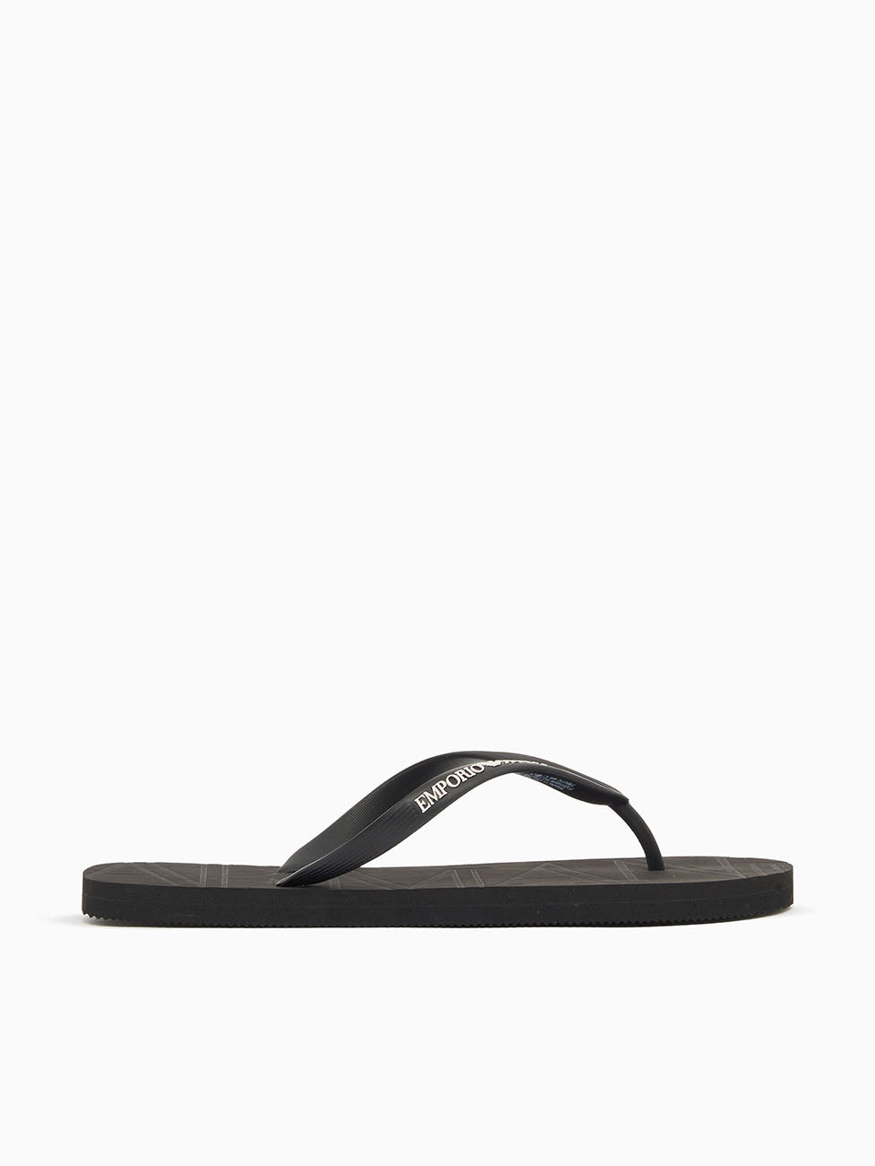 Emporio Armani Black & White Rubber Flip Flops