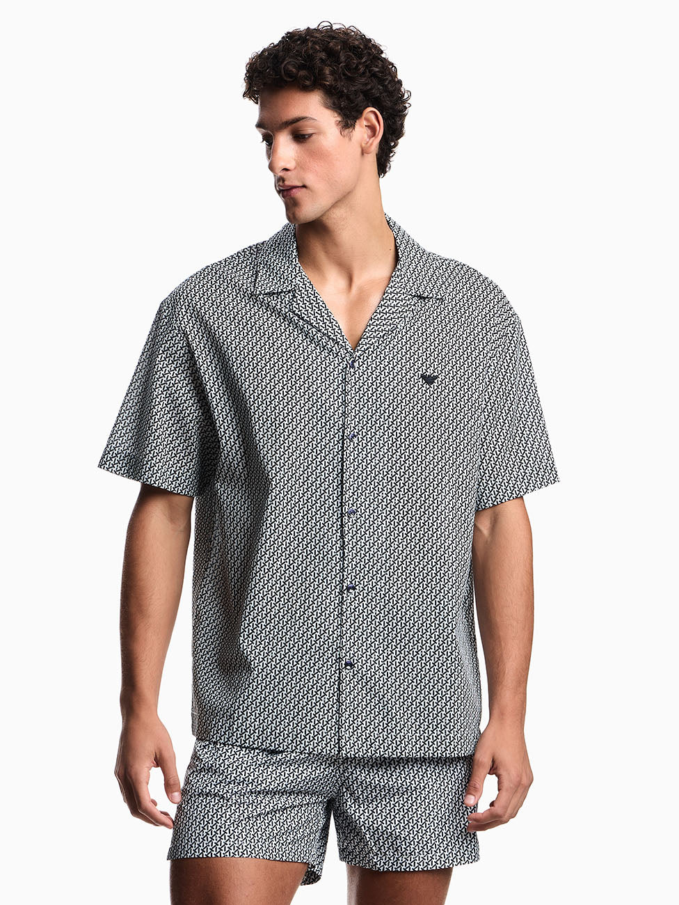 Emporio Armani Mixed Pattern Shirt