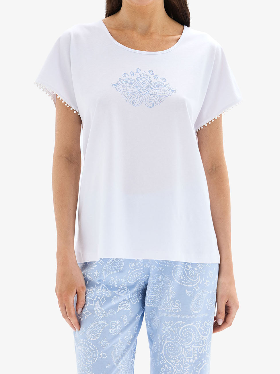 Blackspade White & Blue Women's Pyjama