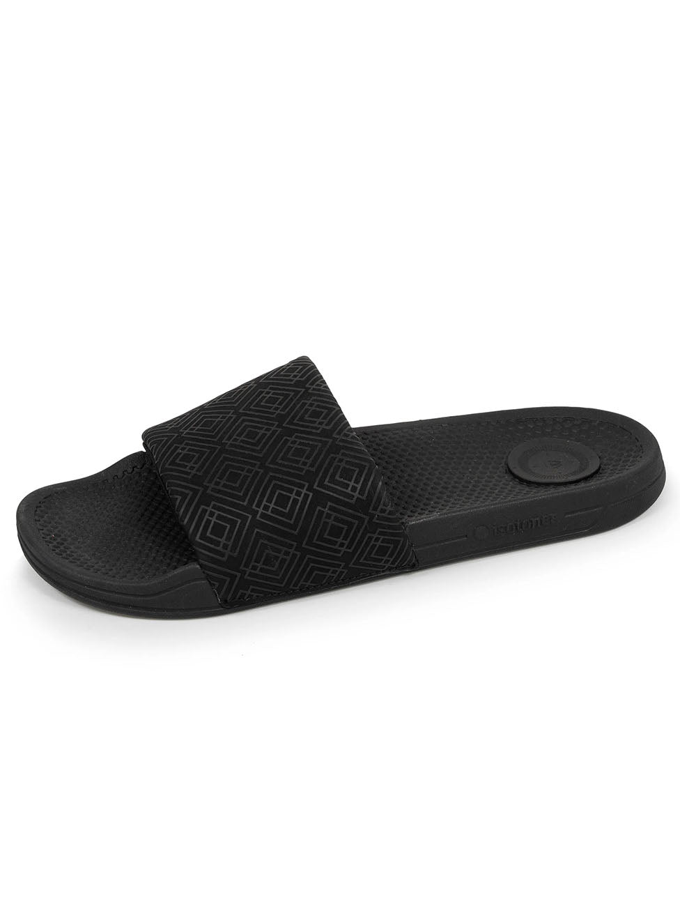 Isotoner Black Men's Logo Slide Mules