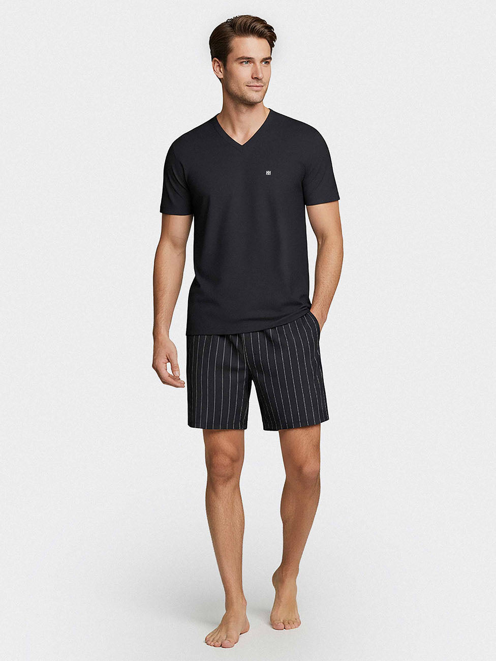 Impetus Cotton Modal Striped Men's Short Pyjama