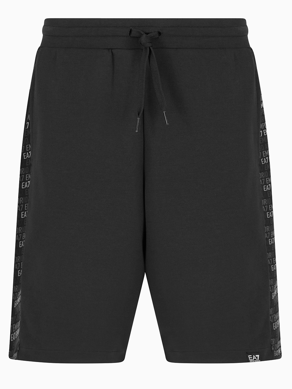 EA7 Logo Series Cotton-Blend Bermuda Shorts