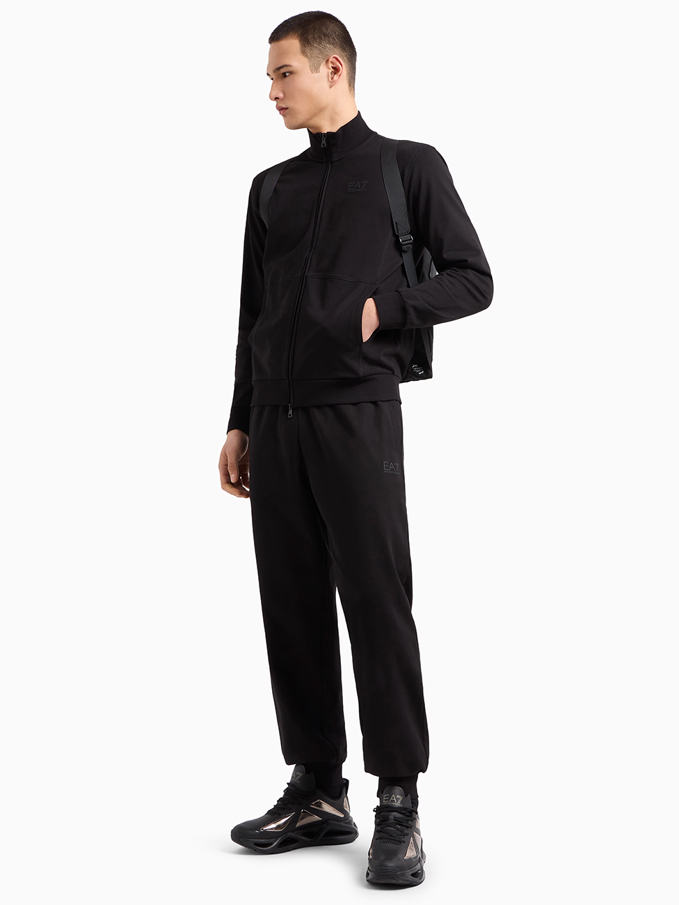EA7 Visibility Cotton Full-Zip Tracksuit