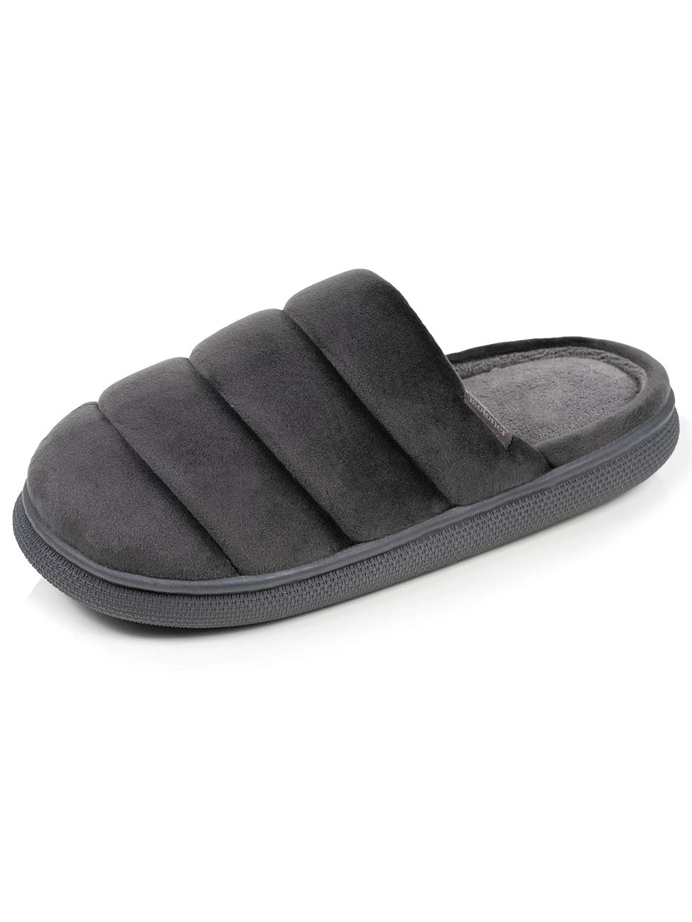 Isotoner BLOUP Comfort Grey Velours Men Slippers