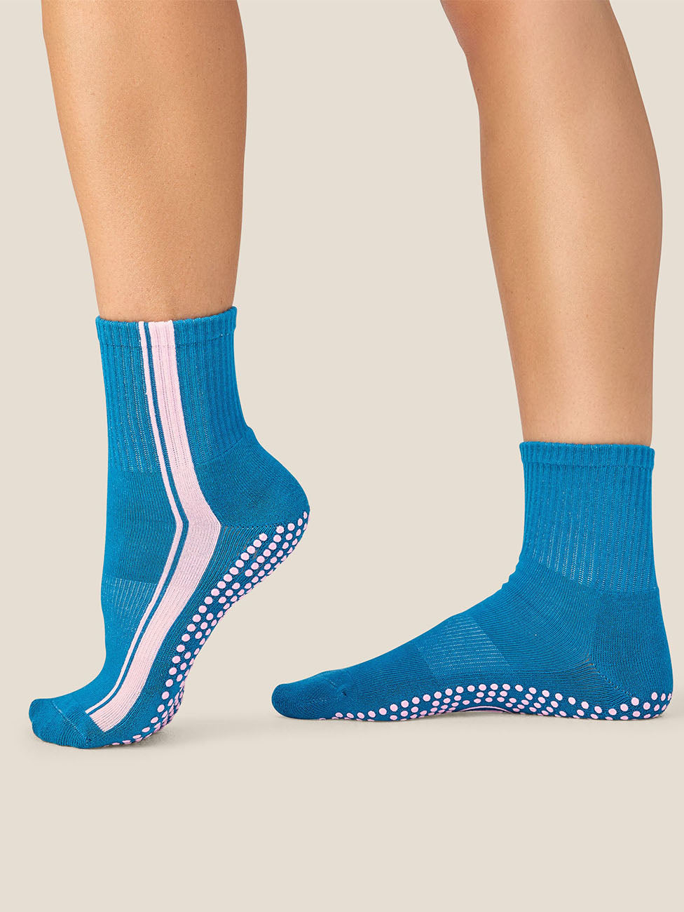 MoveActive Racer Ultra Blue Crew Grip Socks