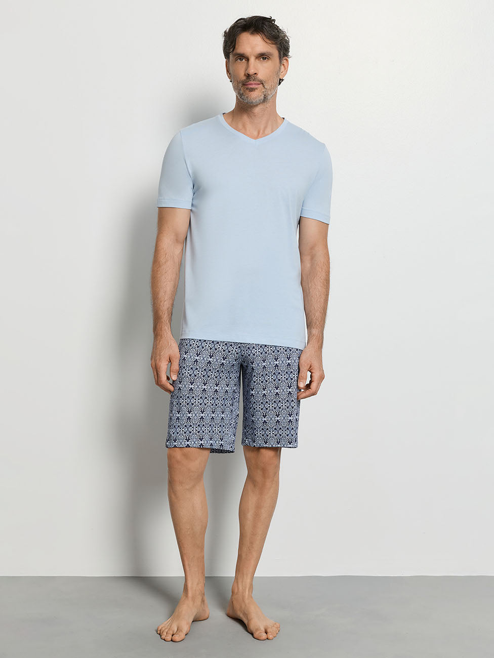 Hanro Night & Day Heritage Tiles Short Pyjama