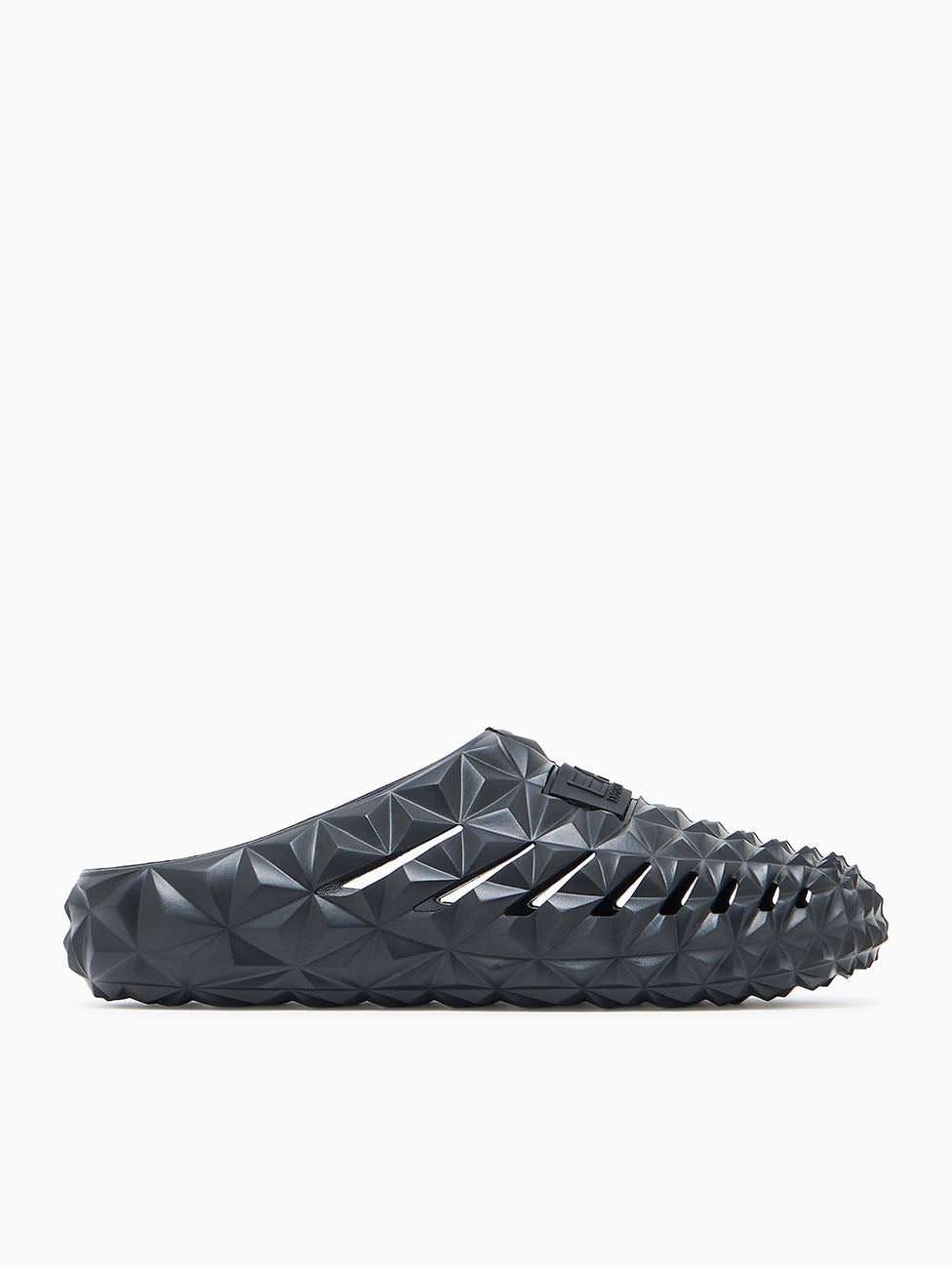 EA7 Black Three-Dimensional Geometric Motif Slippers