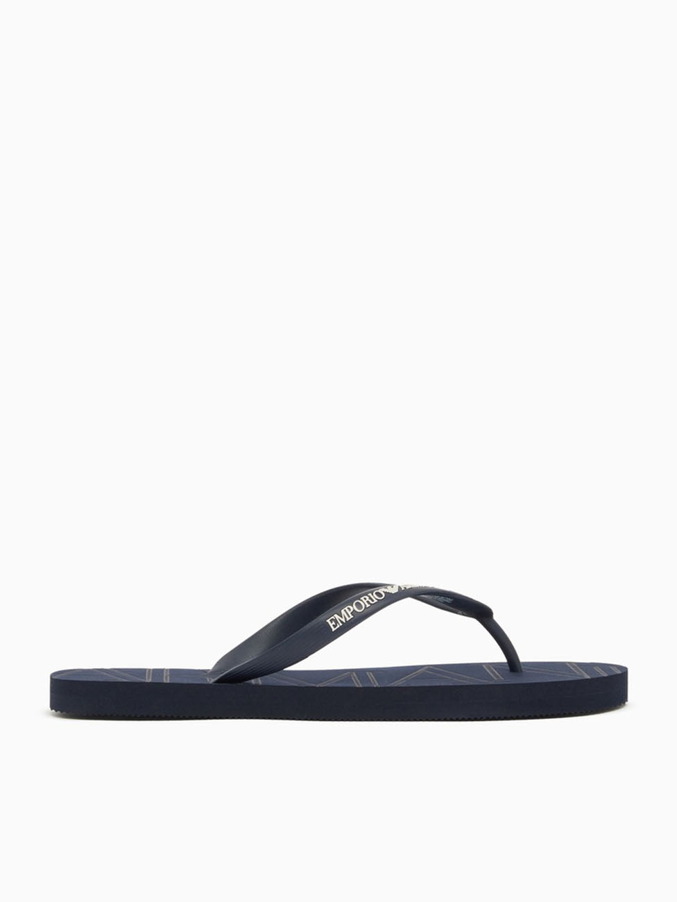 Emporio Armani Blue & White Rubber Flip Flops