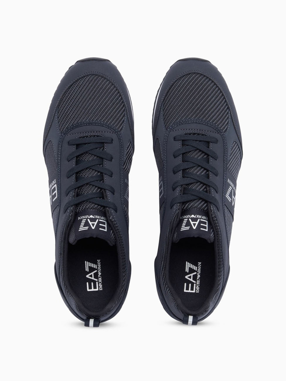 EA7 Dark Navy & White Carbon Mesh Sneakers