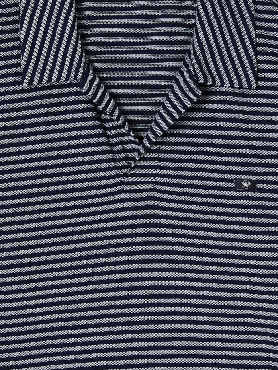 Emporio Armani Striped Knit Polo T-Shirt