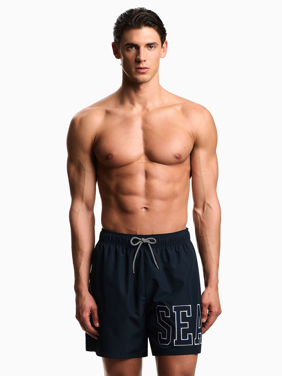 Emporio Armani Sea Embroidery Beach Shorts