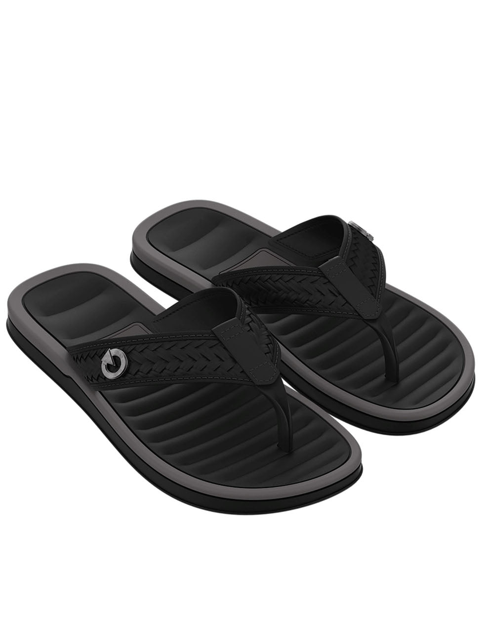 Cartago Black/Gray Men Slippers