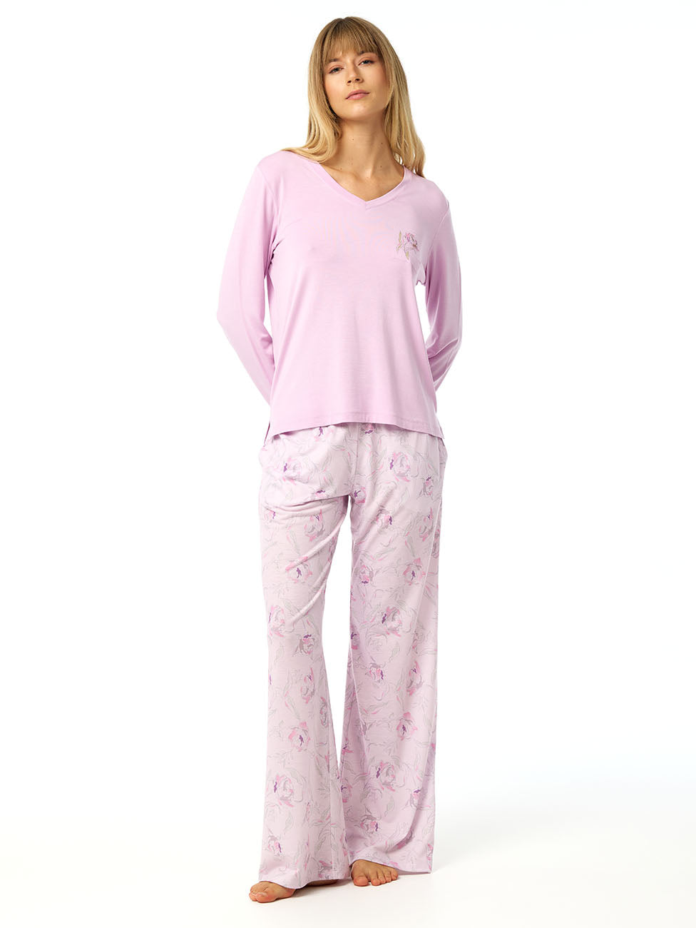 Blackspade Misty Pink Women's Long Pyjama Set