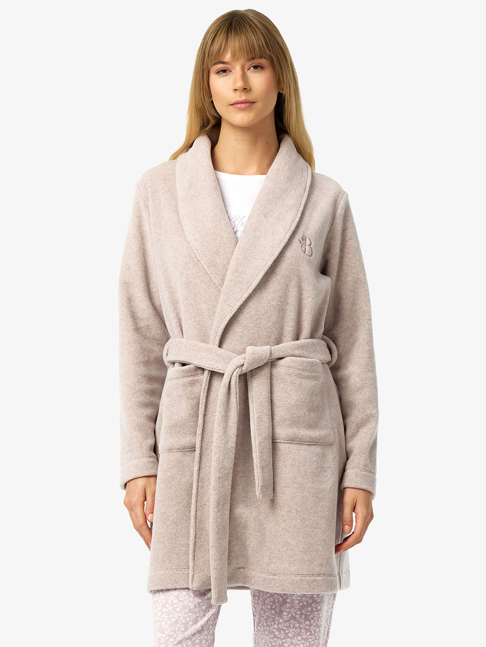 Blackspade Snow Melange Women's Fleece Robe