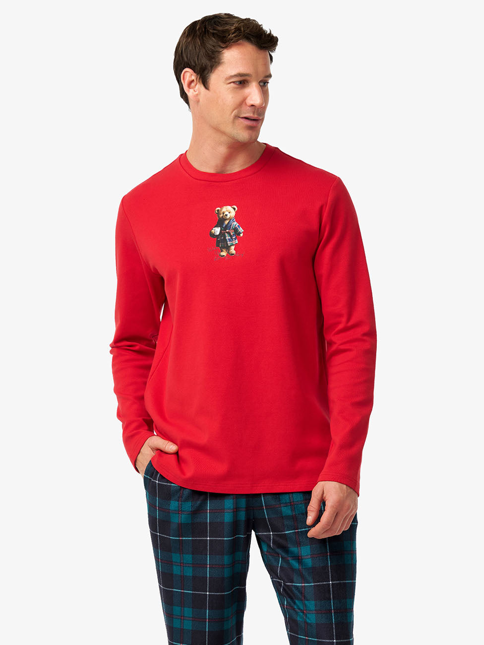 Blackspade True Red Men's Fleece Pyjama Set