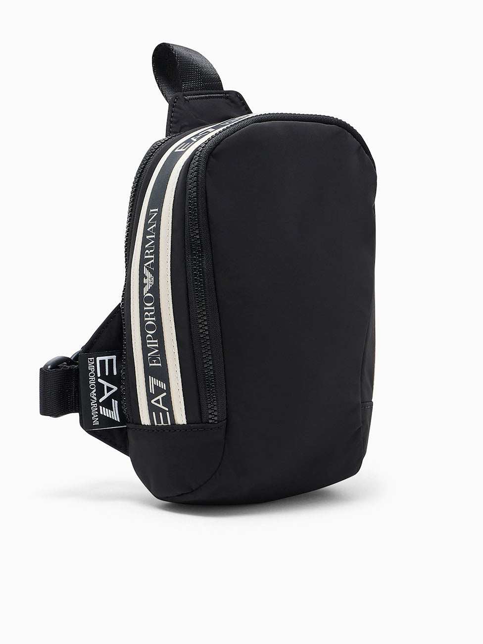 EA7 Black Logo Tape Sling Bag