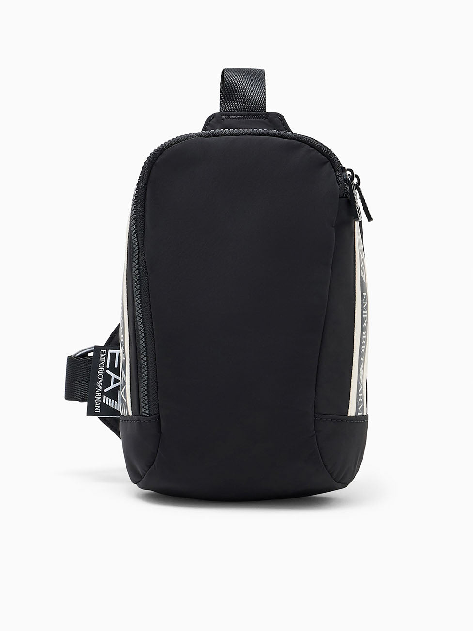 EA7 Black Logo Tape Sling Bag