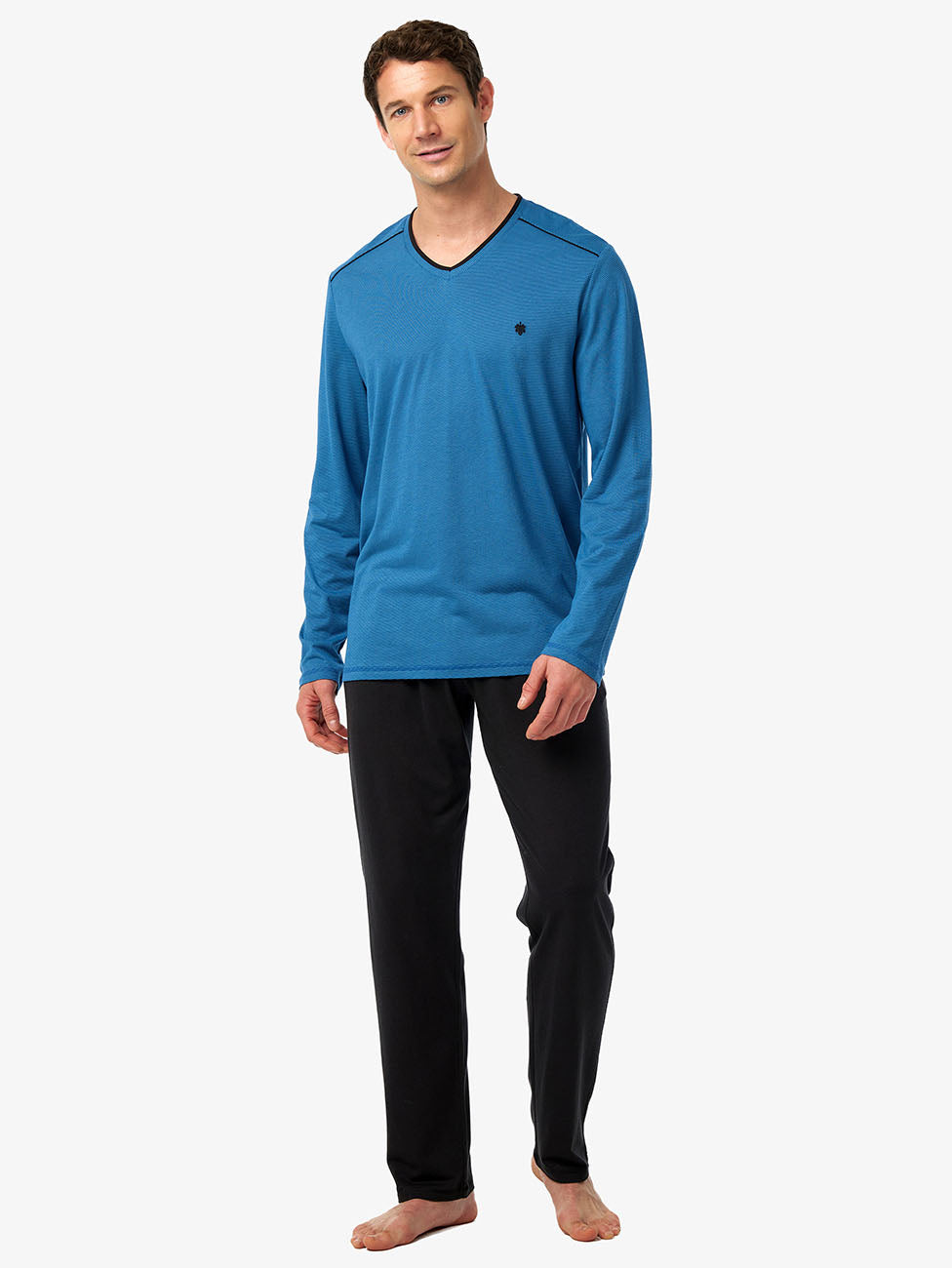 Blackspade Lagoon Stripe Men's Long Pyjama Set