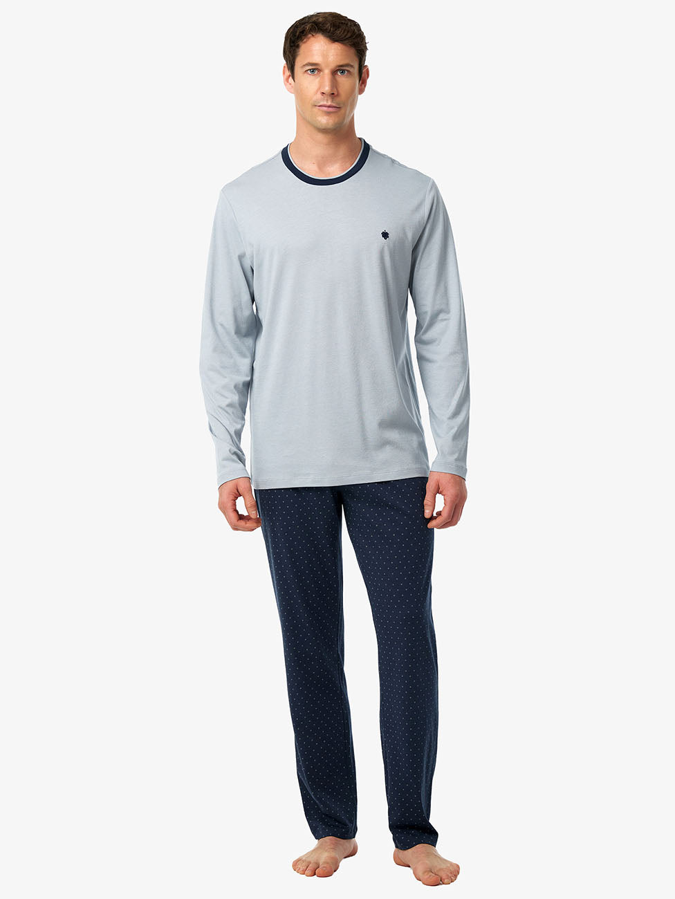 Blackspade Ice Grey Men's Long Pyjama Set