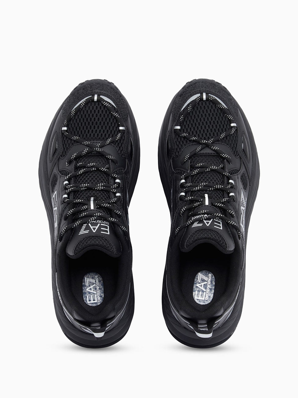 EA7 Triple Black & Silver Crusher Sonic Trail 2.0 Sneakers