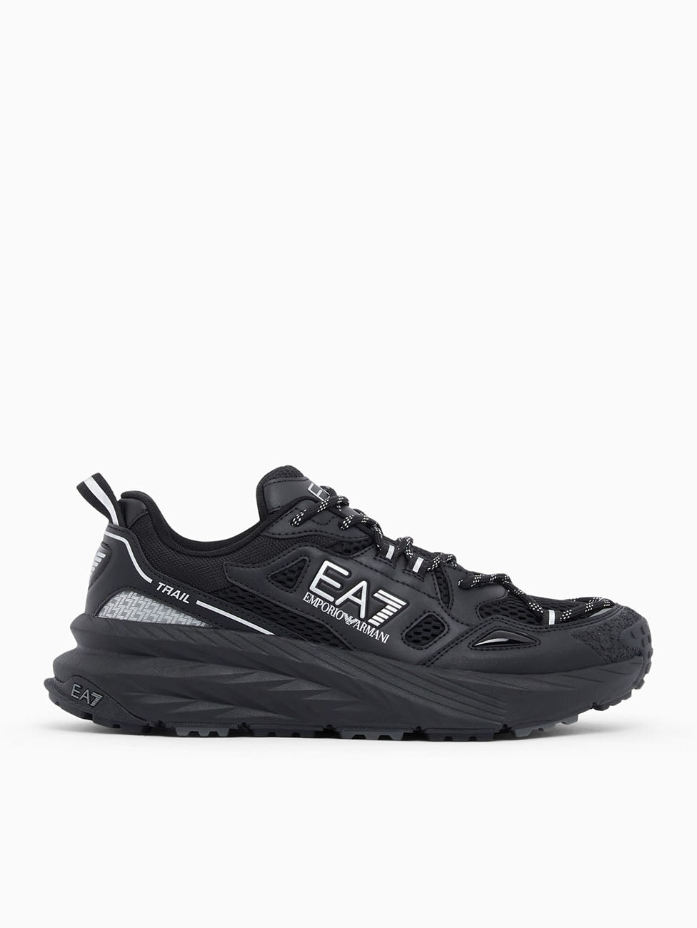 EA7 Triple Black & Silver Crusher Sonic Trail 2.0 Sneakers