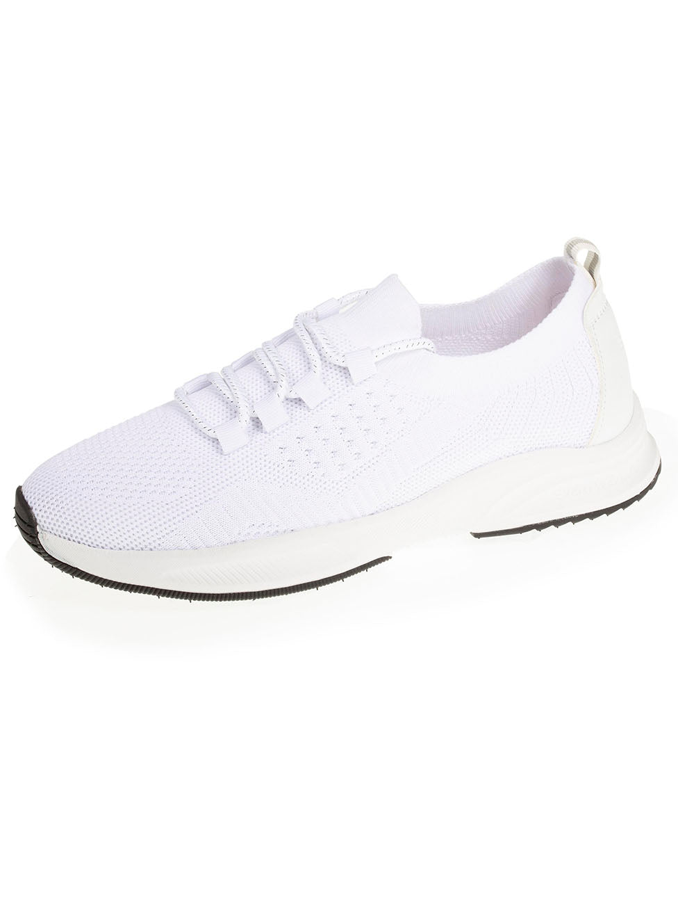 Isotoner White Women's Slip-On Lace-Up Trainers