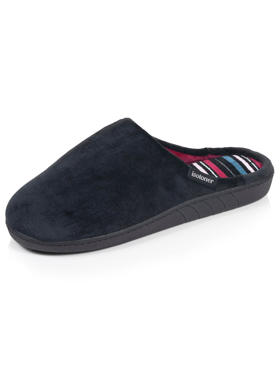 Isotoner Black Women's Memory-Foam Mule Slippers