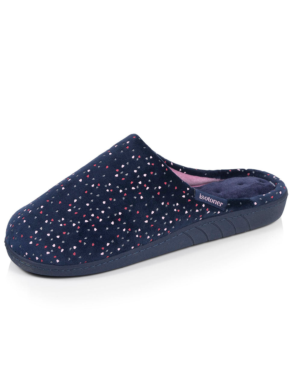 Isotoner Navy Women's Memory-Foam Mule Slippers