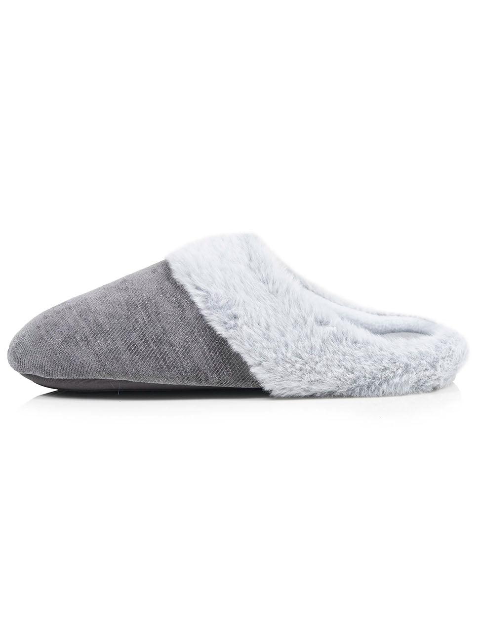 Isotoner Dark Grey Women's Sparkling Mule Slippers