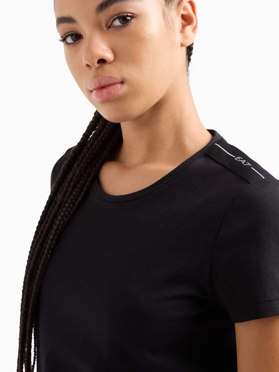 EA7 Logo Series Stretch Cotton T-Shirt