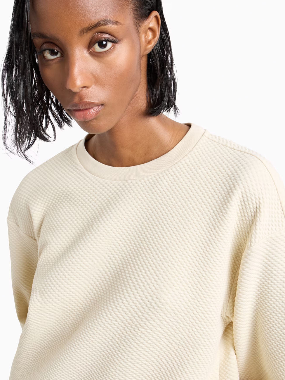 EA7 Stretch-Cotton Blend Crew-Neck Sweatshirt