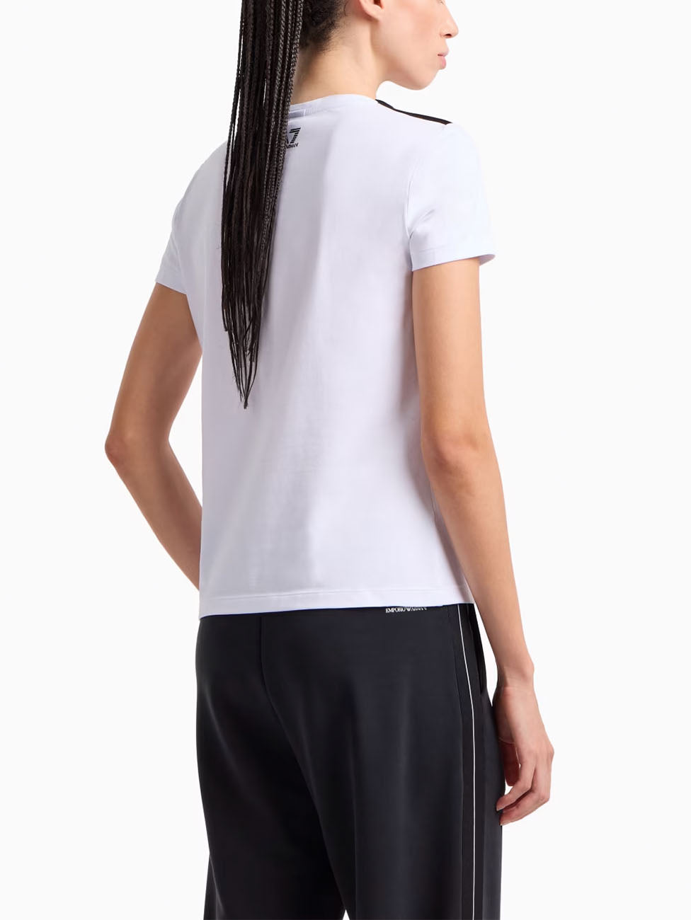 EA7 Logo Series Stretch Cotton T-Shirt