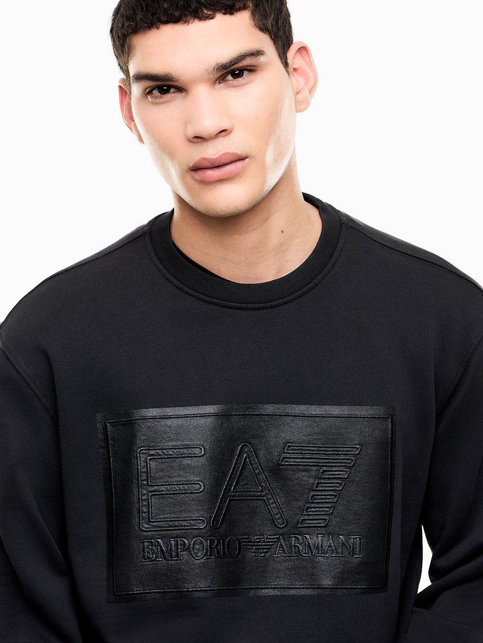 EA7 Black Edition Crew-Neck Sweatshirt