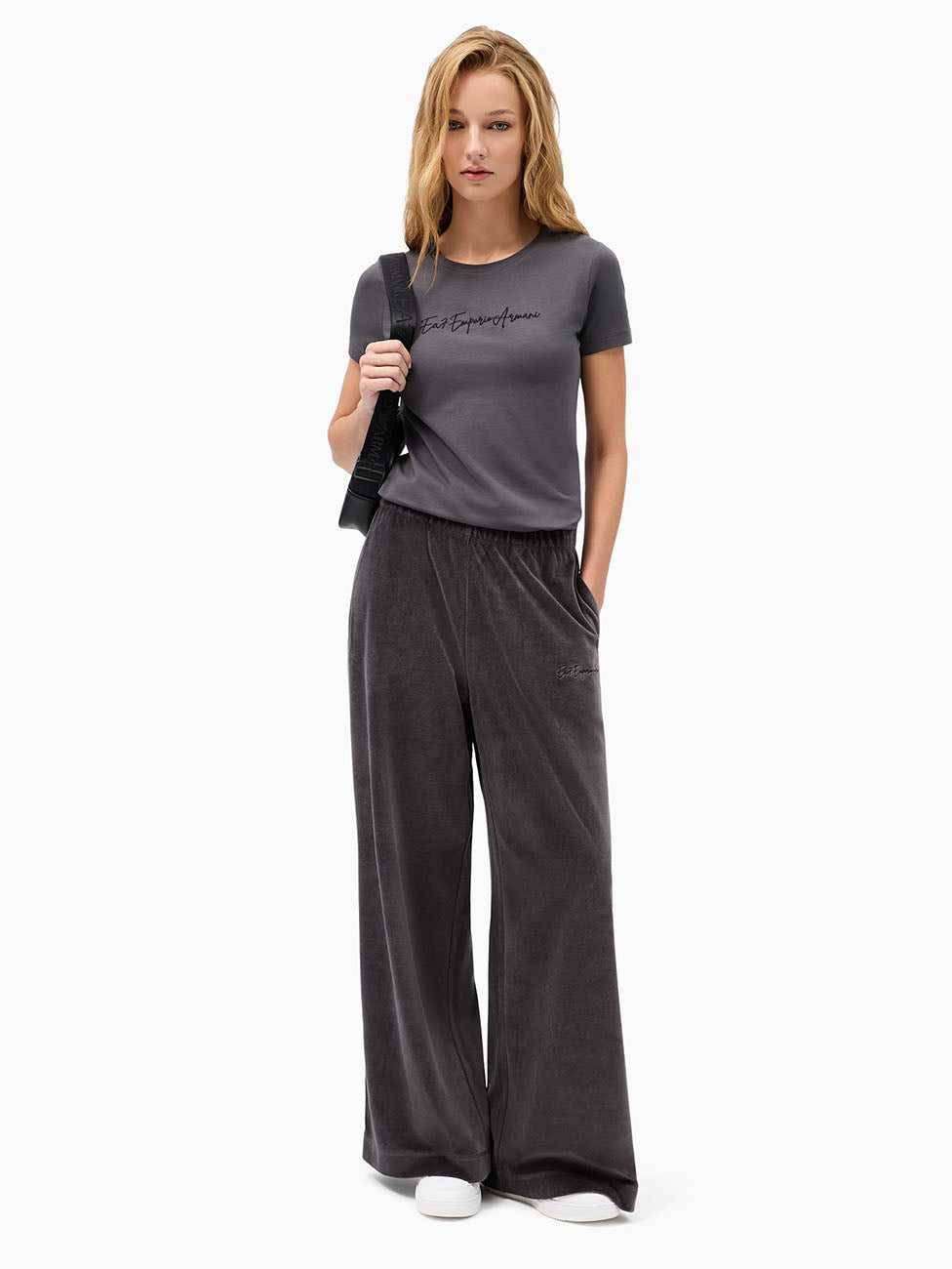 EA7 Athletic Velour Pants
