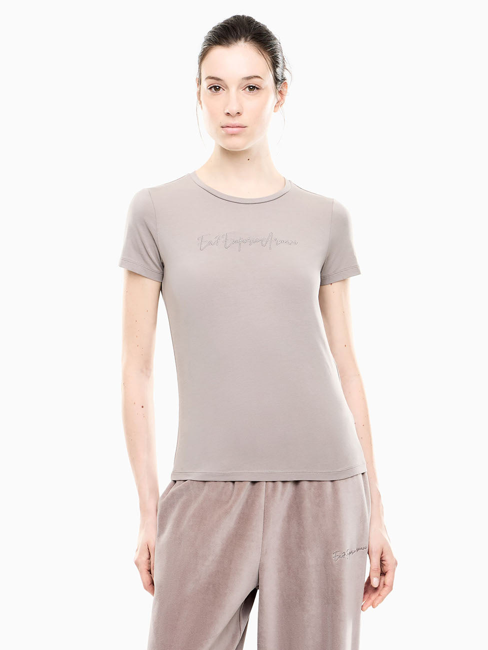 EA7 Athletic Velour Sleeveless T-Shirt