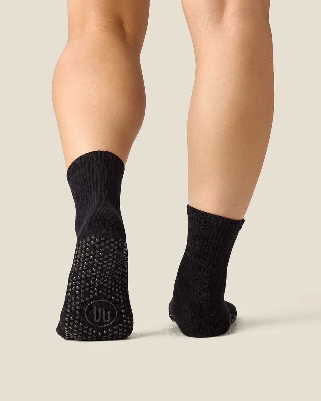 MoveActive Black Crew Grip Socks