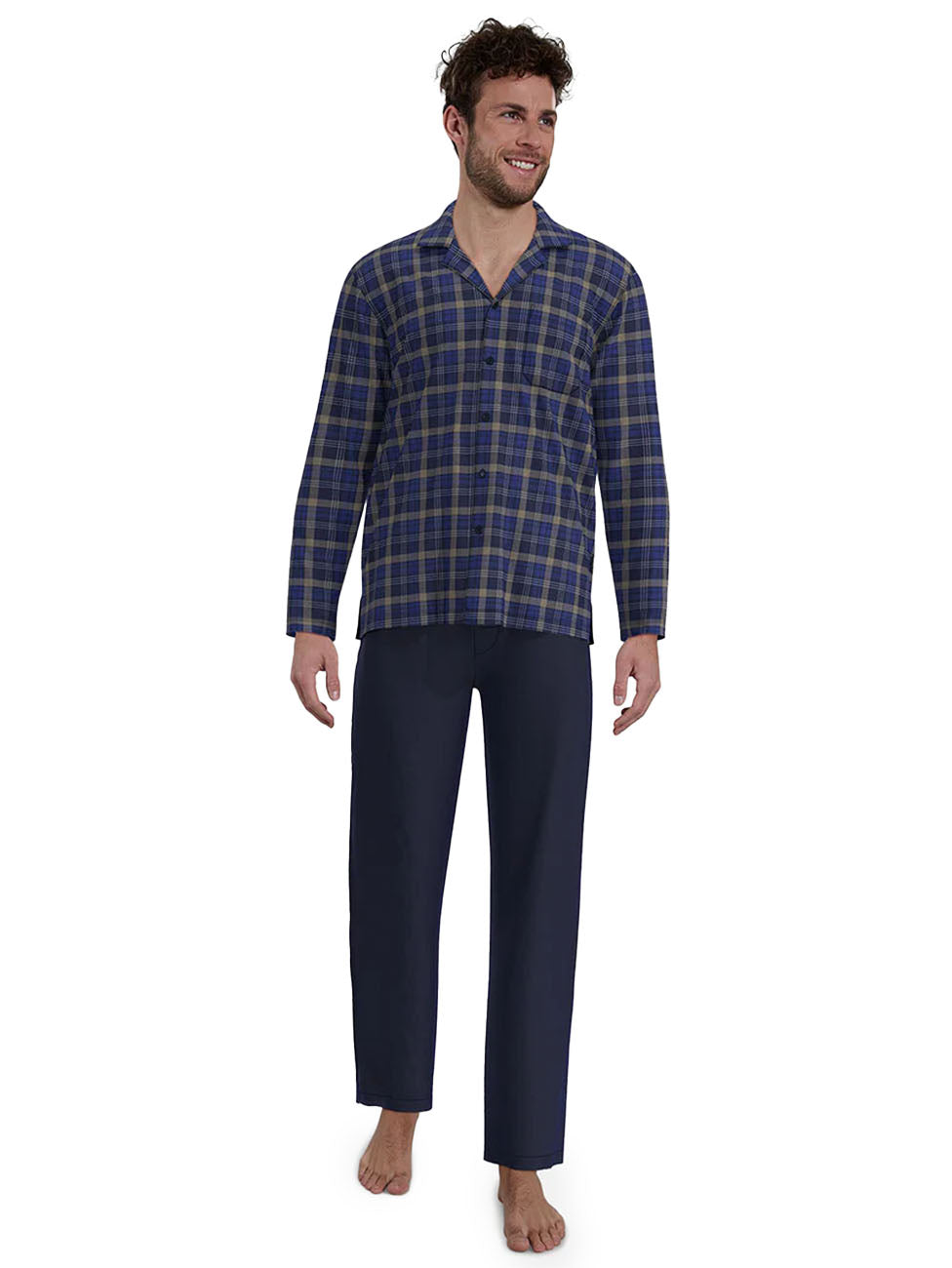 Götzburg Blue Checkered Men's Pyjama