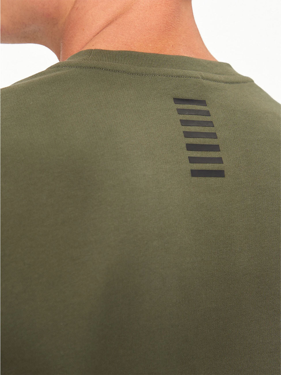 EA7 Olive-Green Core Identity Crew-neck Sweatshirt