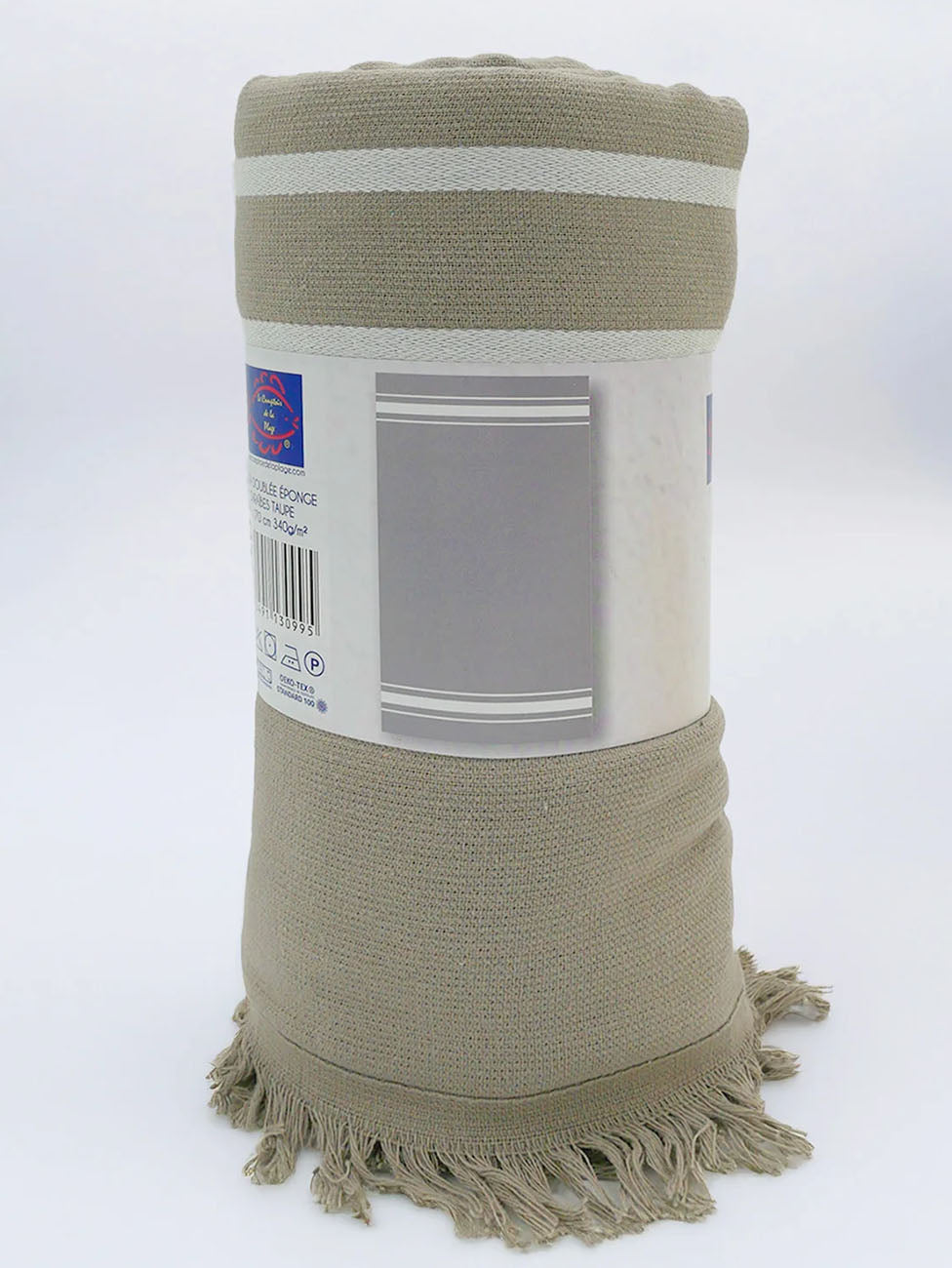 Le Comptoir De La Plage Taupe Caribbean Double Éponge Foutas