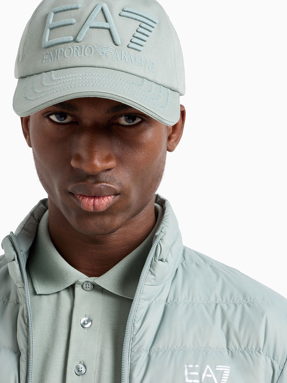 EA7 Logo Series Cotton Baseball Cap