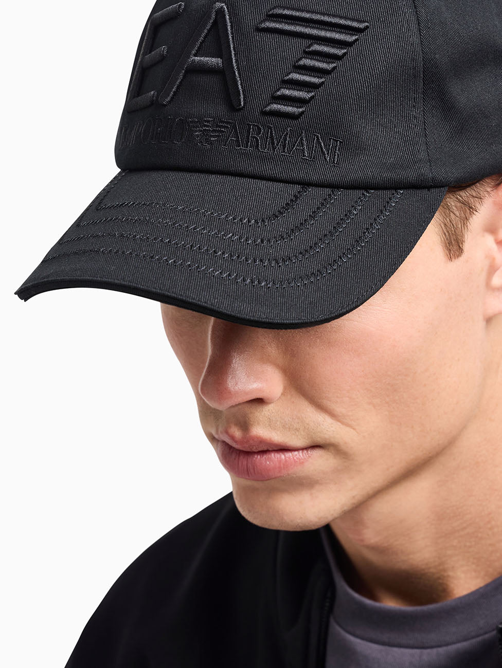 EA7 Logo Series Cotton Baseball Cap
