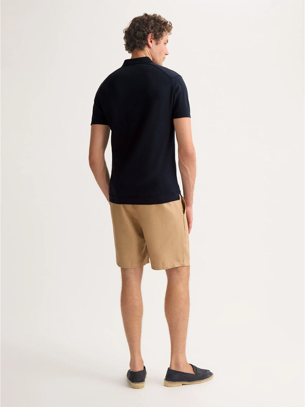 Derek Rose Jacob Sea Island Cotton Navy Polo Shirt