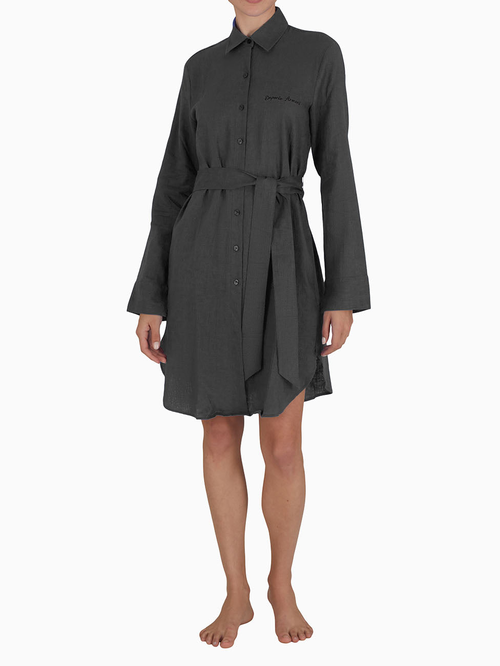 Emporio Armani Linen & Viscose Shirt Dress