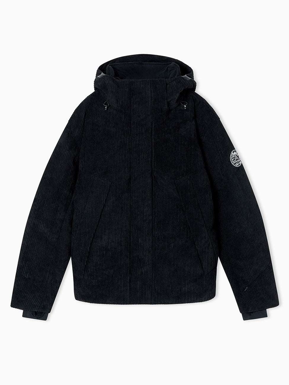EA7 Corduroy Velour Technical Ski Down Jacket