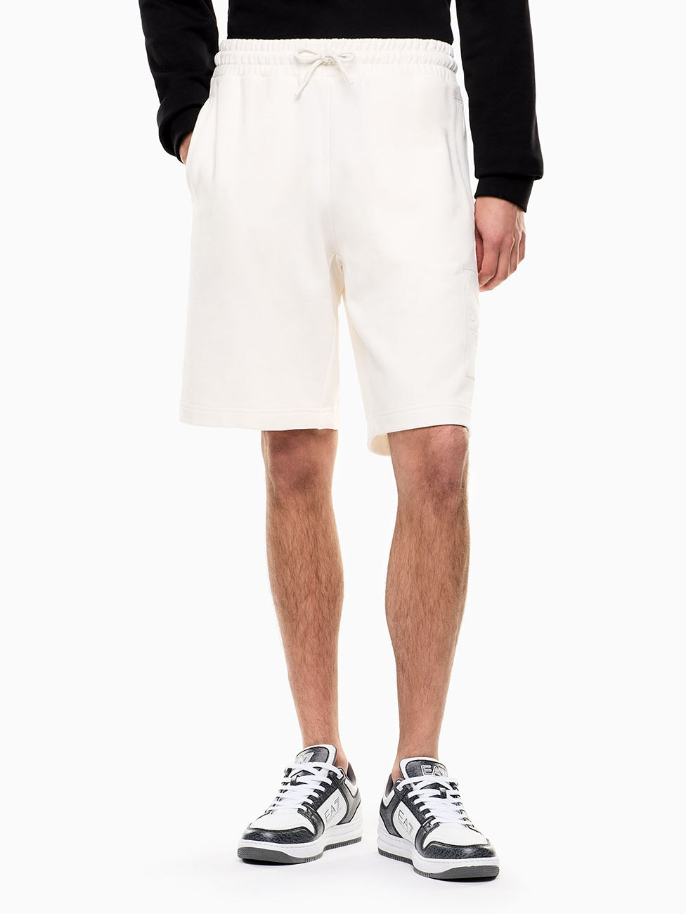 EA7 Train Logo Series Cotton Shorts