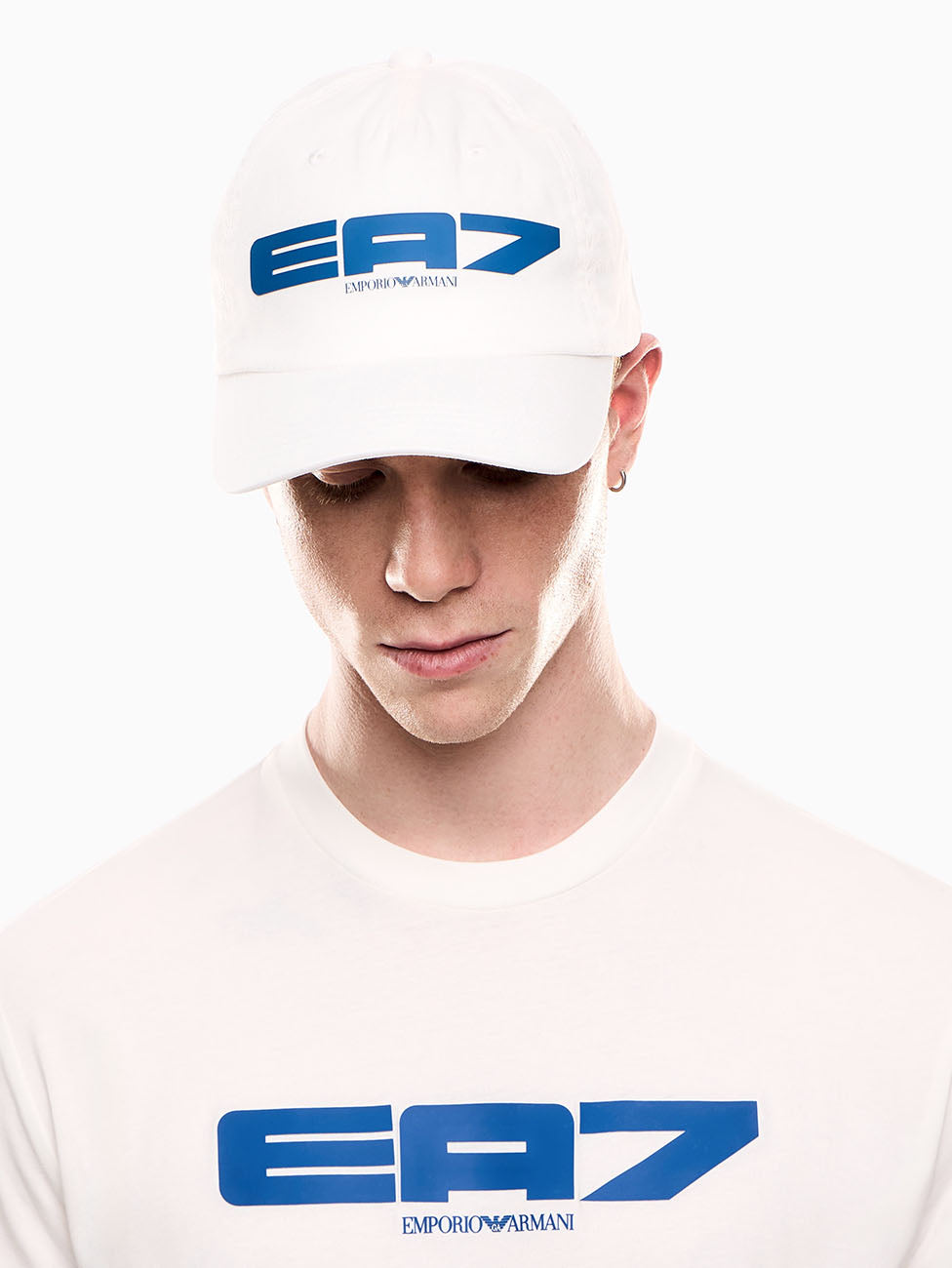 EA7 Logo Series Cotton Baseball Cap