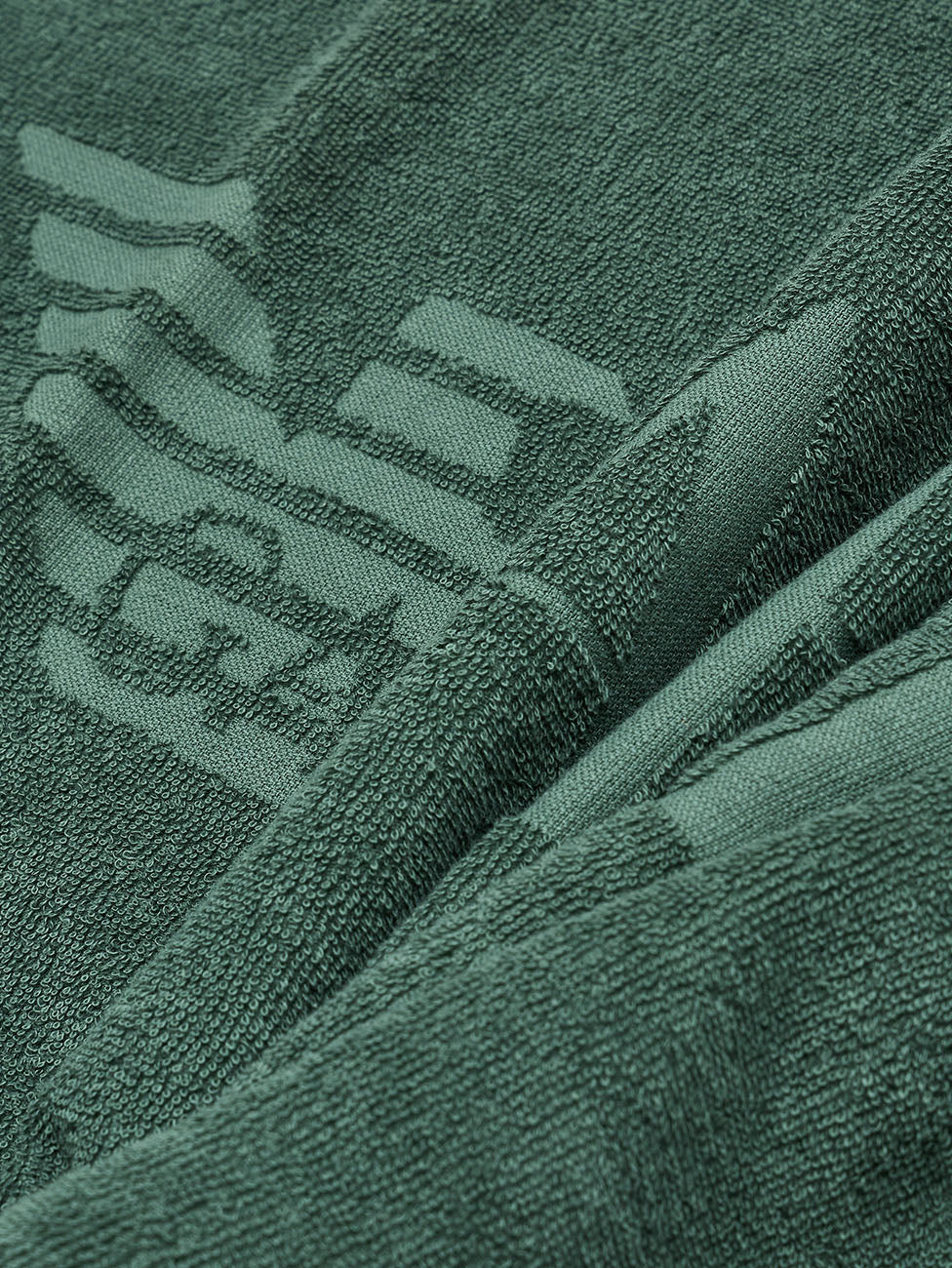 EA7 Green Cotton Beach Towel