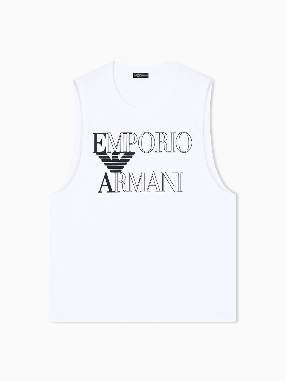 Emporio Armani Sleeveless White Tank Top